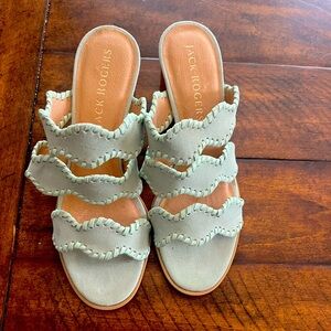 Jack Rogers Seagram leather sandal.